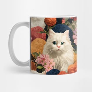 Cats and Crochet Pattern - Whimsical Feline Art Mug